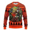 Philadelphia Flyers Groot Hug Ugly Christmas Sweater, NHL Christmas Sweater