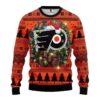Philadelphia Flyers Santa Hat Ugly Christmas Sweater, NHL Christmas Sweater