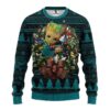 San Jose Sharks Groot Hug Ugly Christmas Sweater, NHL Christmas Sweater