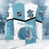 Seattle Kraken Big Logo Ugly Christmas Sweater, NHL Christmas Sweater