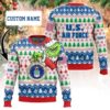 Custom Name Grinch x US Air Force Ugly Christmas Sweater, Grinch Holiday Sweater