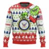 Custom Name Grinch x US Navy Ugly Christmas Sweater, Grinch Holiday Sweater