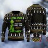Falstaff Grinch Will Drink Everywhere Ugly Sweater, Grinch Holiday Sweater