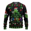 Grinch I Have Neither The Time Nor The Crayons To Explain This To You Ugly Christmas Sweater, Grinch Holiday Sweater