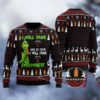 Grinch I Will Drink Fireball Everywhere Ugly Sweater, Grinch Holiday Sweater