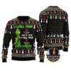 Grinch I Will Drink Four Roses Bourbon Everywhere Christmas Gift Ugly Christmas Sweater, Grinch Holiday Sweater