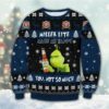 Miller Lite Grinch Happy Ugly Sweater, Grinch Holiday Sweater