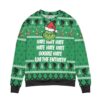 The Grinch Hate Double Hate Loathe Entirely Ugly Sweater, Grinch Holiday Sweater