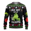 The Grinch Nice Hot Cup Of Christmas Holiday Ugly Sweater, Grinch Holiday Sweater