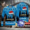 Carolina Panthers Logo Golden Fans Santa Hat Tree Ugly Christmas Sweater, NFL Chritsmas Sweater