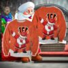 Cincinnati Bengals Christmas Dab Santa Ugly Christmas Sweater, NFL Chritsmas Sweater