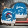 Detroit Lions Christmas Skull Snowboard Ugly Christmas Sweater, NFL Chritsmas Sweater
