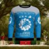 Detroit Lions Santa Sleigh Driving Reindeer Pattern Ugly Christmas Sweater, NFL Chritsmas Sweater