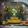 Green Bay Packers Grinch I Hate People But I Love Ugly Christmas Sweater, NFL Chritsmas Sweater