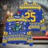 Los Angeles Rams x Grinch Christmas Dr. Seuss How the Grinch Stole Christmas with Super Bowl Trophy Custom Ugly Christmas Sweater, NFL Chritsmas Sweater