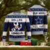 NFL Dallas Cowboys Cute Mascot Custom Ugly Christmas Sweater, NFL Chritsmas Sweater