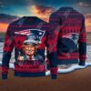 New England Patriots Christmas Donald Trump Ugly Christmas Sweater, NFL Chritsmas Sweater
