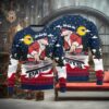 New England Patriots Logo Knitted Funny DJ Santa Ugly Christmas Sweater, NFL Chritsmas Sweater