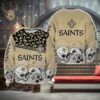 New Orleans Saints Skull Comfy Ugly Christmas Sweater, NFL Chritsmas Sweater