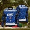 New York Giants Fans Snowstorm Parttern Ugly Christmas Sweaters, NFL Chritsmas Sweater