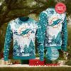 Nfl Miami Dolphins Special Logo Snowflake Reindeer White Christmas Ugly Sweater, NFL Chritsmas Sweater
