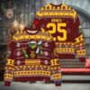 Washington Commanders x Grinch Christmas Dr. Seuss How the Grinch Stole Christmas with Super Bowl Trophy Custom Ugly Christmas Sweater, NFL Chritsmas Sweater