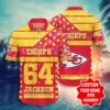 Custom Kansas City Chiefs Logo Star Hawaiian Shirt, NFL Hawaiian Shirt