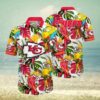Kansas City Chiefs Flower Summer Colorful Hawaiian Shirt, NFL Hawaiian Shirt