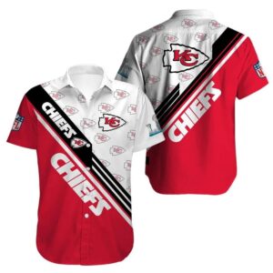 Kansas City Chiefs Football Logo Hawaiian Shirt, NFL Hawaiian Shirt