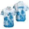 Detroit Lions Coconut Trees Nfl Gift For Fan Hawaiian Graphic Print Short Sleeve Hawaiian Shirt, NFL Hawaiian Shirt