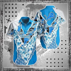Detroit Lions Nfl Hawaii Shirt Graphic Floral Pattern This Summer Meaningful Gifts For Fans, NFL Hawaiian Shirt