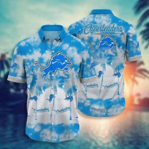 Detroit Lions Nfl Hawaiian Sas Tropical Pattern Graphic Short Sleeve Hot Trend Summer Gift For Fans, NFL Hawaiian Shirt