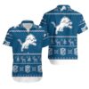 Detroit Lions Ugly Sweatshirt 3D Hawaiian Shirt Print Short Sleeve Hawaiian Aloha Shirt, NFL Hawaiian Shirt