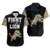 Fight Like A Detroit Lions Autism Support Hawaiian Shirt Print Short Sleeve Hawaiian Casual Shirt Aloha Shirt, NFL Hawaiian Shirt