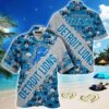 Nfl Detroit Lions Hawaiian Shirt With Tropical Pattern Flamingo Printed For Fans, NFL Hawaiian Shirt