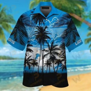 Nfl Detroit Lions Tropical Hawaiian Shirt, NFL Hawaiian Shirt
