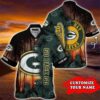Custom Green Bay Packers NFL Aloha Hawaiian Shirt, NFL Hawaiian Shirt