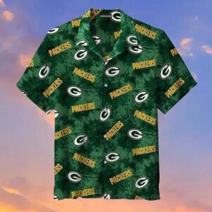 Green Bay Packers Forest Green Nfl Hawaiian Graphic Print Short Sleeve Hawaiian Shirt, NFL Hawaiian Shirt