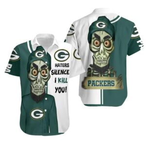 Green Bay Packers Haters I Kill You 3D Hawaiian Shirt Print Short Sleeve Hawaiian Casual Shirt Aloha Shirt, NFL Hawaiian Shirt