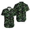 Green Bay Packers Logo Black Background Hawaiian Shirt, NFL Hawaiian Shirt