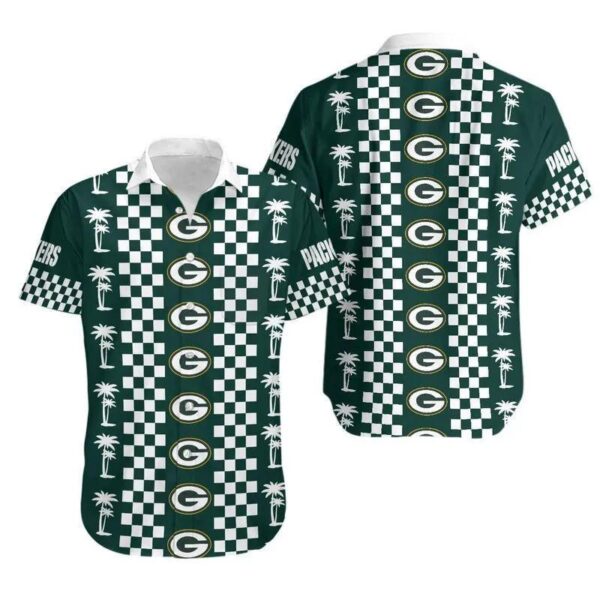 Green Bay Packers New Coconut Trees Hawaiian Shirt, NFL Hawaiian Shirt