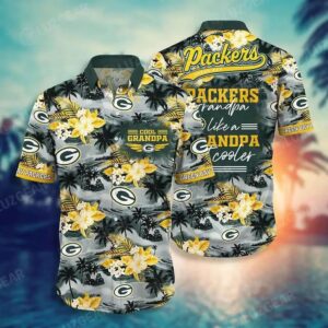 Green Bay Packers Nfl Hawaiian Shirt For Grandparent New Trending Beach Shirt, NFL Hawaiian Shirt