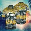 Green Bay Packers Nfl Hawaiian Shirt Short Style Tropical Pattern Graphic Hot Trending Summer For Awesome Fans, NFL Hawaiian Shirt