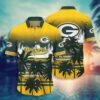 Green Bay Packers Nfl Summer Hawaiian Sas Tropical Pattern Graphic For Sports, NFL Hawaiian Shirt