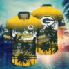 Green Bay Packers Nfl Summer Hawaiian Shirt Tropical Pattern Graphic For Sports, NFL Hawaiian Shirt