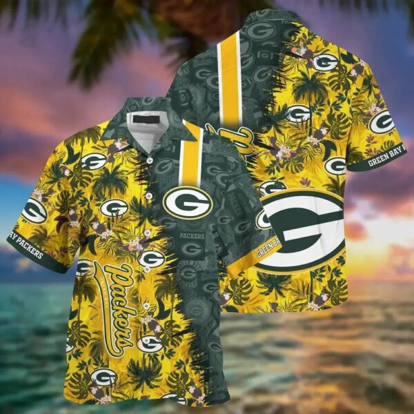 Green Bay Packers Nfl Team Football Beach Shirt Summer Button Down Hawaiian Sas Best Fan Ever, NFL Hawaiian Shirt
