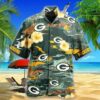Green Bay Packers Sea Palm Flower Hawaiian Shirt, NFL Hawaiian Shirt