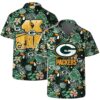 Green Bay Packers Team Logo Pattern Champions Hawaiian Shirt, NFL Hawaiian Shirt