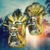 Green Bay Packers Yoda Aloha Pattern Hawaiian Shirt, NFL Hawaiian Shirt