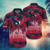 Houston Texans Nfl Hawaiian Sas Tropical Pattern Graphic Short Sleeve Hot Trend Summer Gift For Fans, NFL Hawaiian Shirt